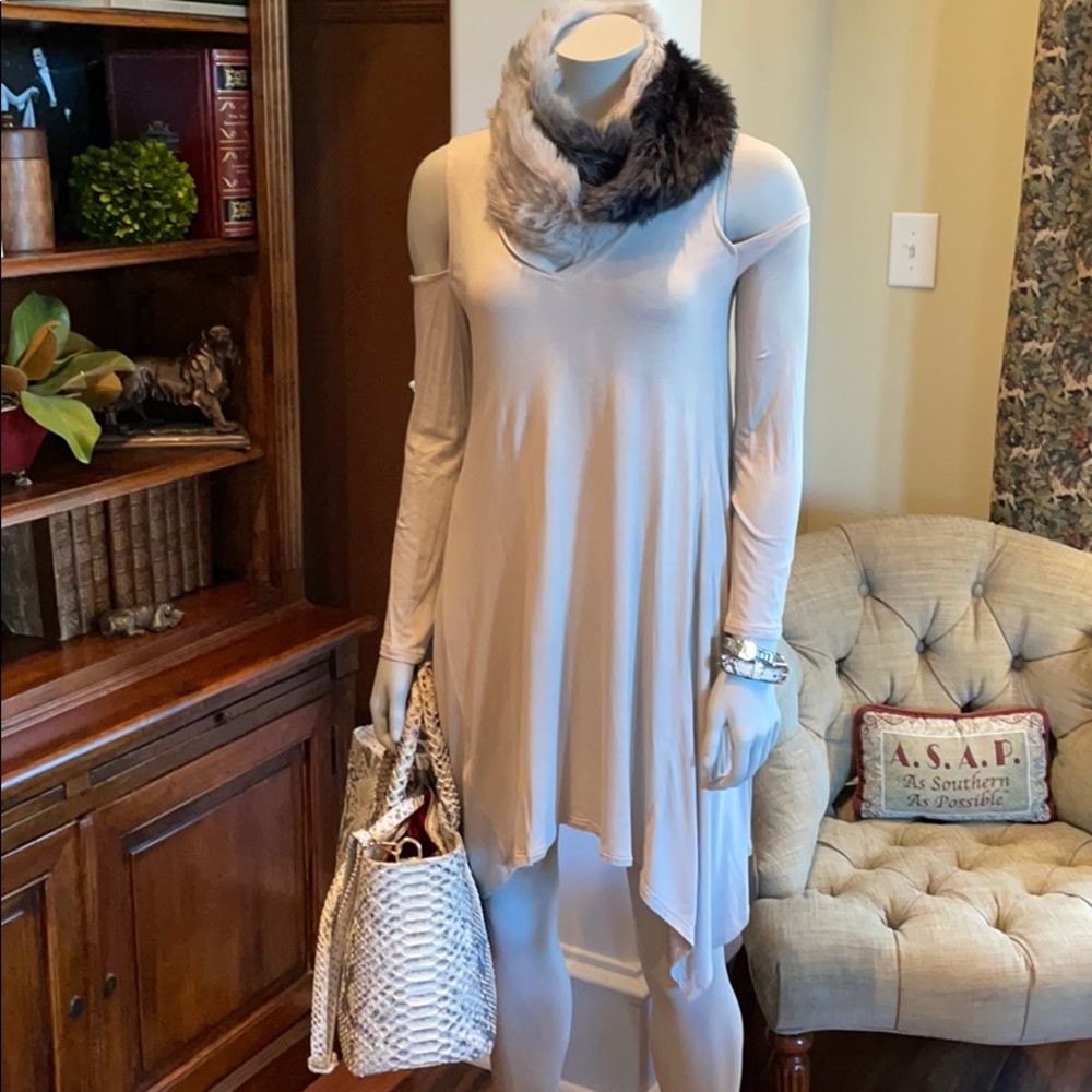 Shoulder revealing BCBG Dress